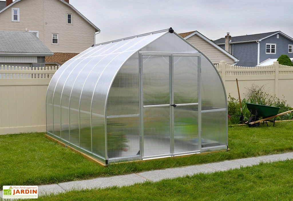 Serre De Jardin En Aluminium Et Polycarbonate Bella - Argent – Image 2