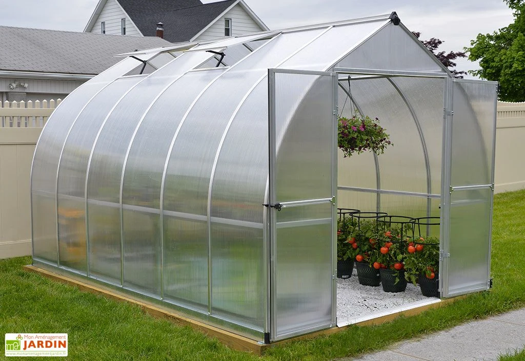 Serre De Jardin En Aluminium Et Polycarbonate Bella - Argent