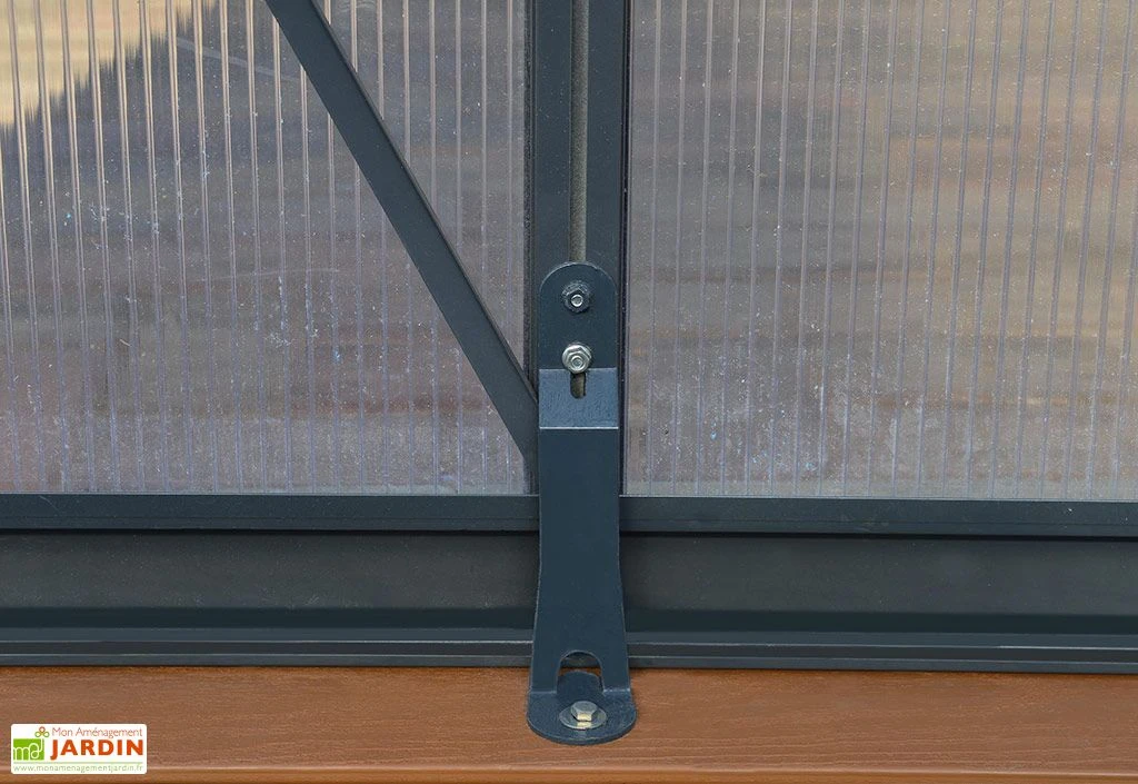 Serre De Jardin En Aluminium Et Polycarbonate Glory 11,8 M² - Grise – Image 5