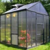 Serre De Jardin En Aluminium Et Polycarbonate Glory 6 M² - Grise