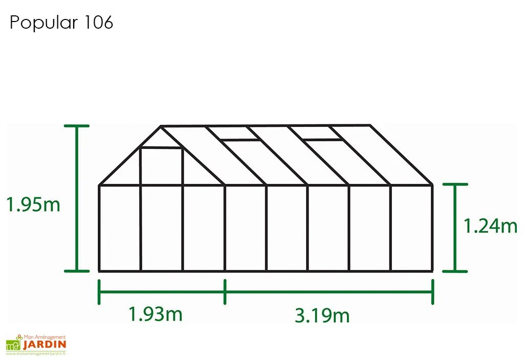Halls Serre De Jardin En Aluminium Et Verre Horticole Popular 106 (6,2 M²) – Image 4