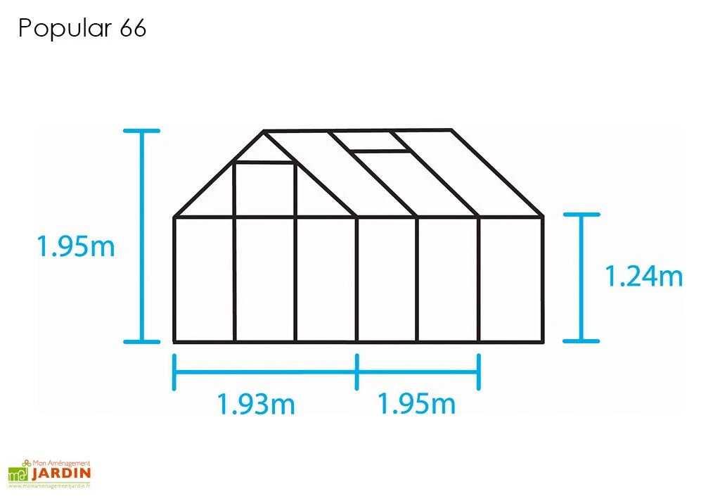 Halls Serre De Jardin En Aluminium Et Verre Popular 66 (3,8 M²) – Image 6