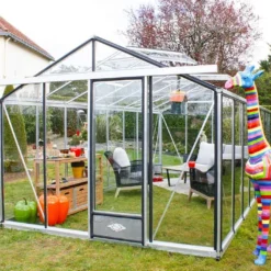 Serre De Jardin En Aluminium Et Verre Trempé Essentia 18,7 M²