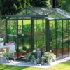 Serre De Jardin En Aluminium Et Verre Trempé Essentia 9 M²