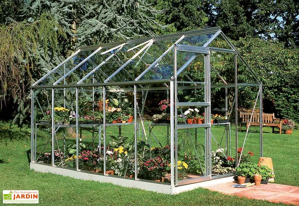 Halls Serre De Jardin En Aluminium Et Verre Trempé Popular 106 - 6,2 M²