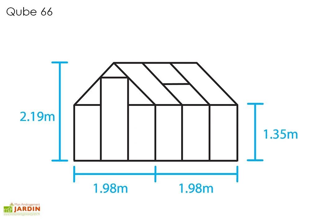 Halls Serre De Jardin En Aluminium Et Verre Trempé Qube 66 Noir 3,9 M² – Image 4