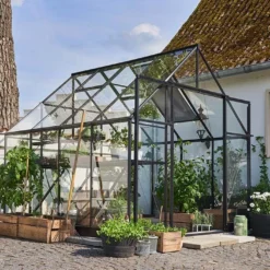 Halls Serre De Jardin En Aluminium Et Verre Trempé Qube 88 (6,6 M²)