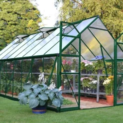 Serre De Jardin En Aluminium Et Polycarbonate Balance – Vert
