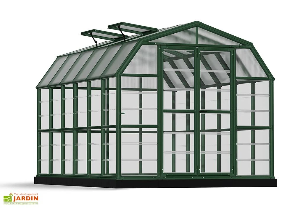 Serre De Jardin Polycarbonate Et PVC 10 M² – Grand Gardener 8x12 – Image 2