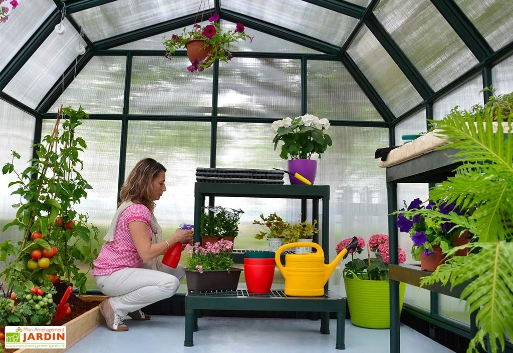 Serre De Jardin Polycarbonate Et PVC 4 X 2,5 M – Hobby Gardener 8x12 – Image 4