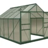 Serre De Jardin Polycarbonate 7,44m² Avec Base + 2 Lucarnes