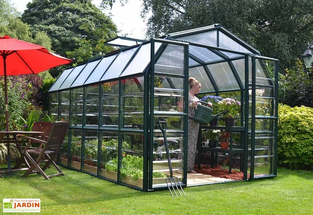 Serre De Jardin Polycarbonate Et PVC 10 M² – Grand Gardener 8x12 – Image 3