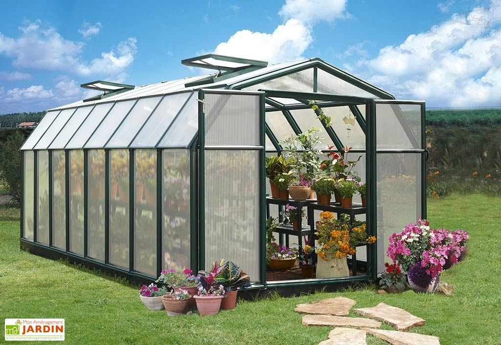 Serre De Jardin Polycarbonate Et PVC 5 X 2,5 M – Hobby Gardener 8x16