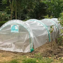 Serre De Jardin Serre Chenille En Acier Et Polyéthylène 1,3 X 7,5 M