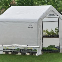 Serre De Jardin Souple Avec Aérations En Polyéthylène Et Acier 3 M²