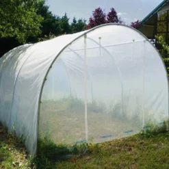 Serre Tunnel Richel En Polyéthylène 2 X 180 µ - 2 Portes Zippées (13,5 M²)