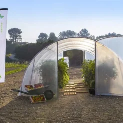 Serre De Jardin Tunnel Richel 4,5x6 Ep 2x180µ 2 Portes