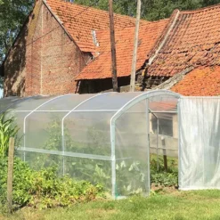Serre Tunnel Tonneau En Polyéthylène 18 M² - 4 Saisons 6 X 3 M