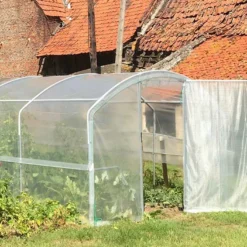 Serre Tunnel Tonneau En Polyéthylène 27 M² - 4 Saisons 9 X 3 M