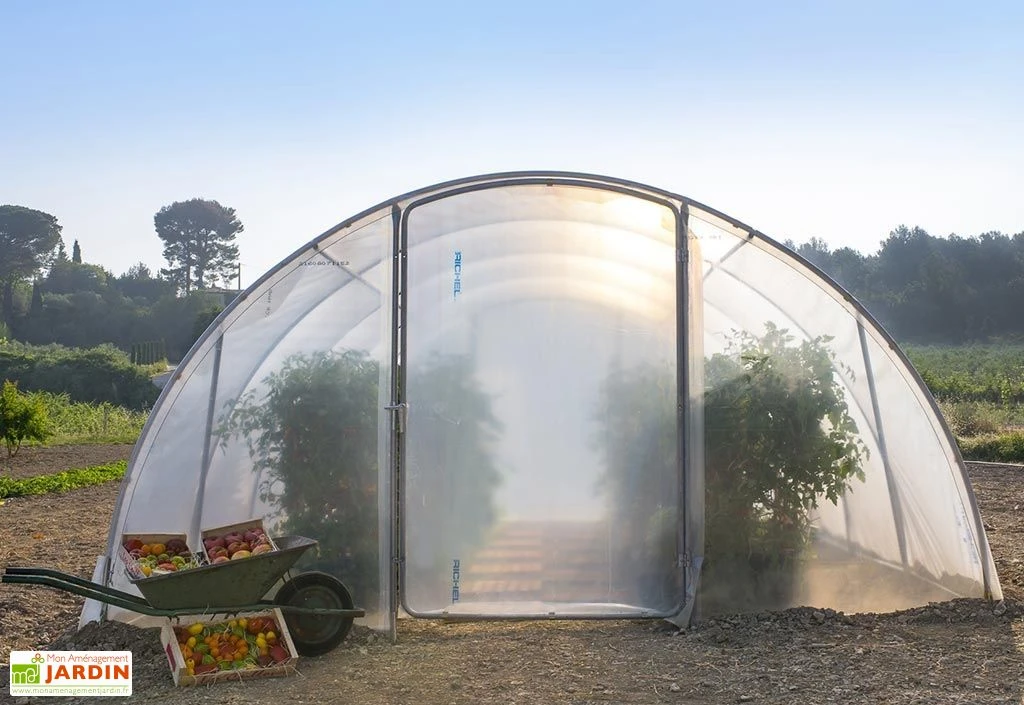 Serre De Jardin Tunnel Richel 4,5x4,5 Ep 2x180µ 1 Porte