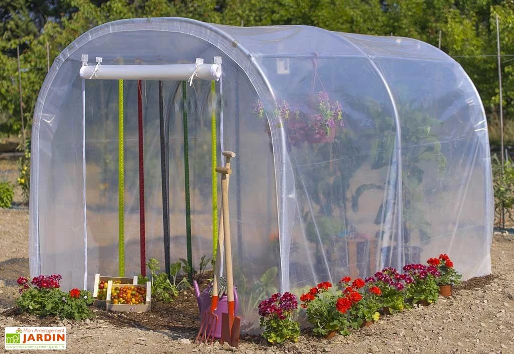 Serre De Jardin Tunnel Richel 2x3 Pied Droit 2x180µ 1 Porte