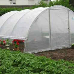 Serre Tunnel Tonneau En Polyéthylène 20 M² - Gothique 4,5 X 4,5 M