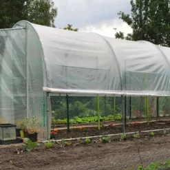 Serre Tunnel Tonneau En Polyéthylène 24 M² - Jardinière 8 X 3 M