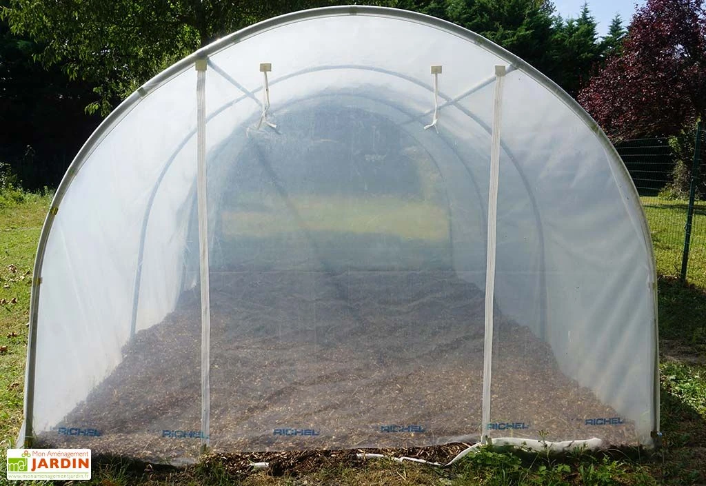 Serre Tunnel Richel En Polyéthylène 2 X 180 µ - 1 Porte Zippée (13,5 M²) – Image 2