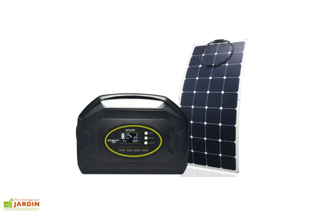 Batterie Nomade Solaire Izywatt 1000 + Panneau Souple 120 W