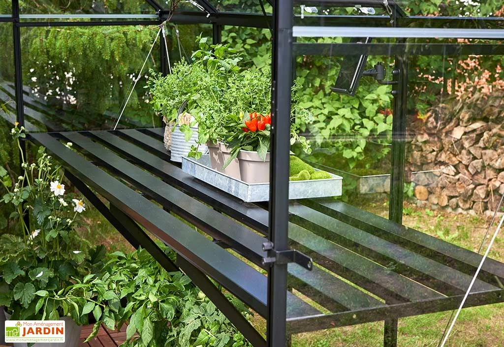 Table De Jardinage Aluminium Pour Serre Halls Qube 610 (64 X 306 Cm) – Image 2