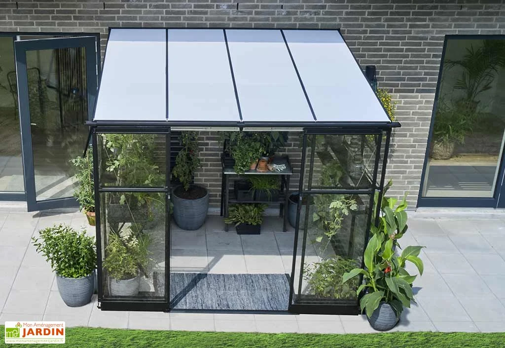 Halls Serre De Jardin Adossée En Verre Trempé Qube Lean-to 68 – 4,7 M² – Image 3