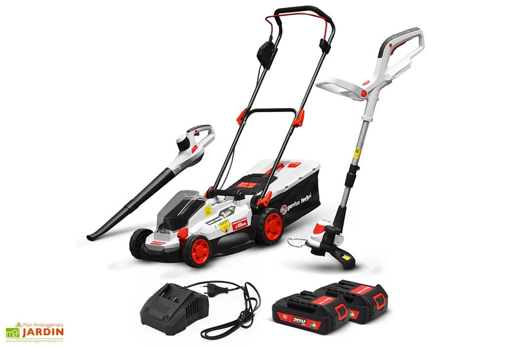 Kit Tondeuse électrique + Coupe-bordure électrique + Souffleur 20 V
