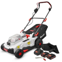 Tondeuse à Gazon Électrique Sans Fil + 2 Batteries 20V