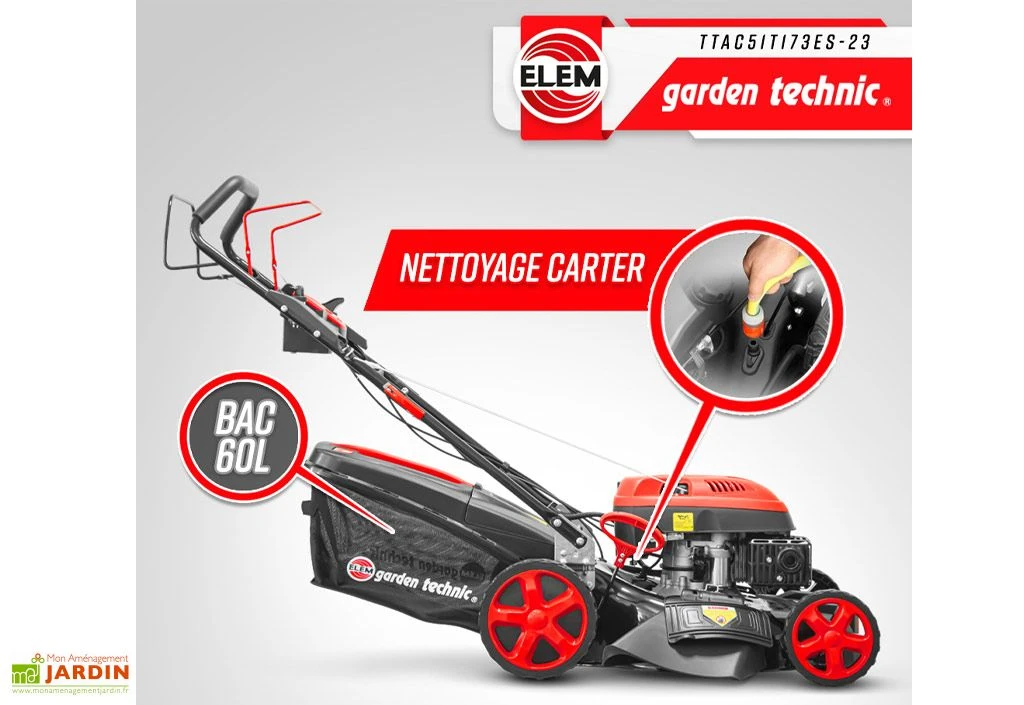 Tondeuse Thermique Autotractée 173 CC Démarreur électrique – 50 Cm – Image 5