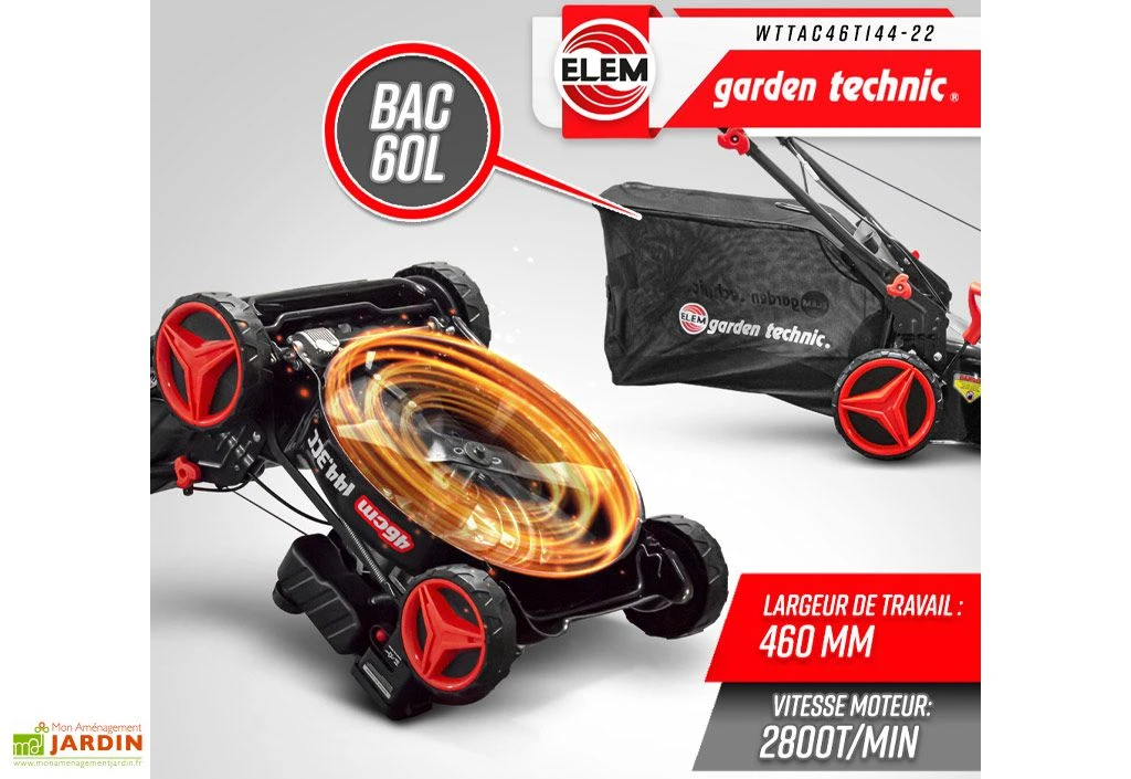 Tondeuse Thermique Autotractée 144,3 CC – 46 Cm – Image 5