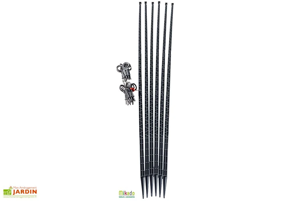 Lot De 6 Tuteurs Avec Attaches 180 Cm - Mikado – Image 4